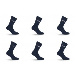 Lot de 6 Paires de Chaussettes homme Ville Bleu Marine Uni - Fila