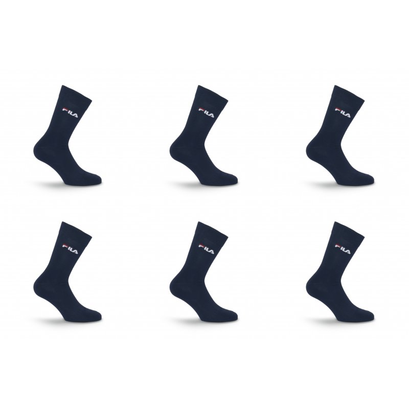 Lot de 6 Paires de Chaussettes homme Ville Bleu Marine Uni - Fila