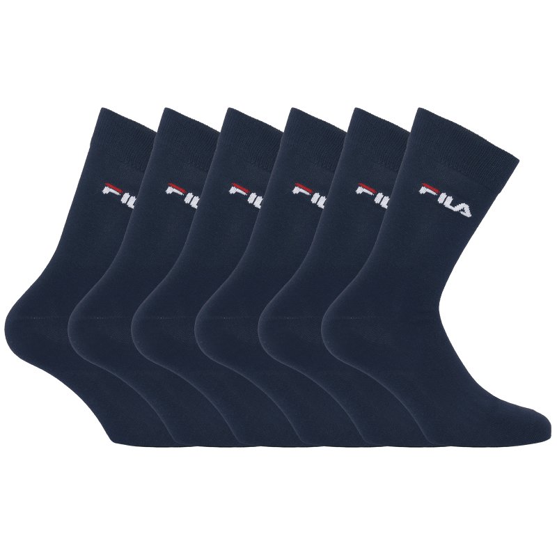 Lot de 6 Paires de Chaussettes homme Ville Bleu Marine Uni - Fila
