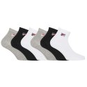 Lot de 6 Paires de Chaussettes homme Courtes Blanc/Noir/Gris clair Uni - Fila