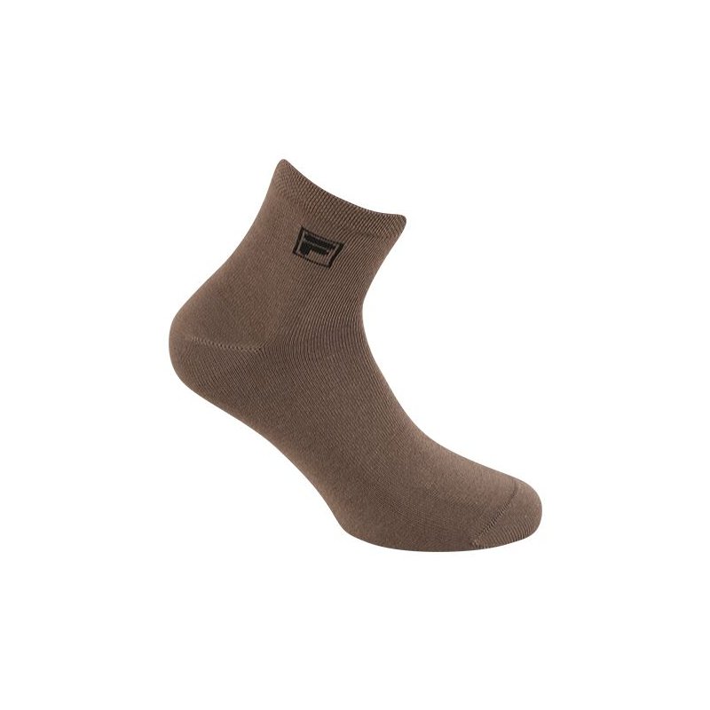 Lot de 6 Paires de Chaussettes homme Courtes Ecru/Beige/Marron Uni - Fila