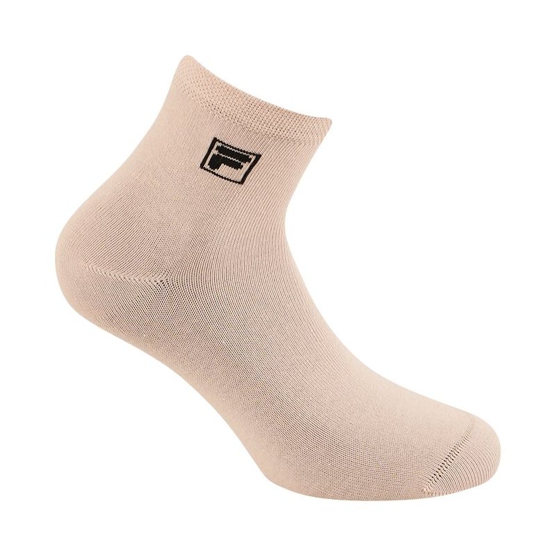 Lot de 6 Paires de Chaussettes homme Courtes Ecru/Beige/Marron Uni - Fila