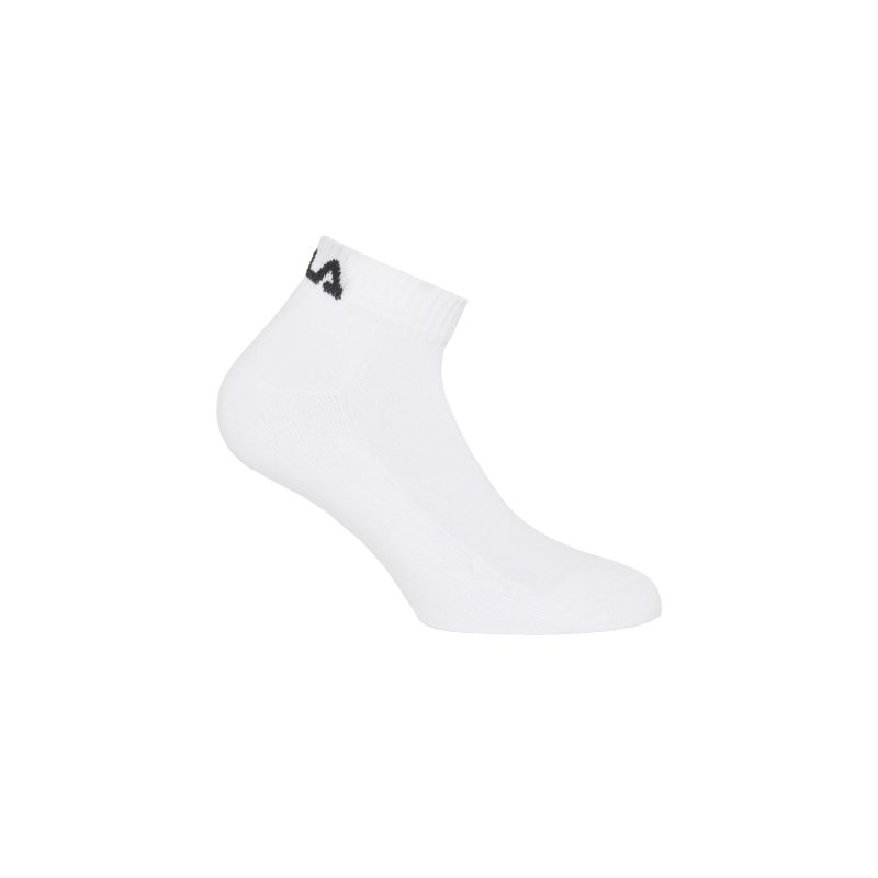 Lot de 9 Paires de Chaussettes homme Courtes Blanc/Noir Uni - Fila