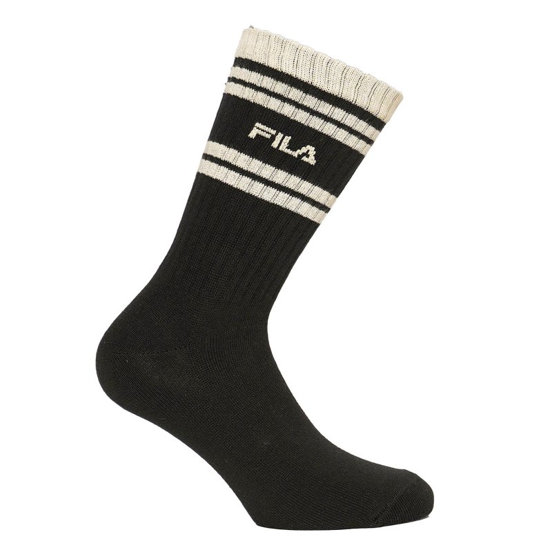 Lot de 6 Paires de Chaussettes homme Tennis Mode, Sportif Beige/Noir/Bordeaux/Kaki - Fila
