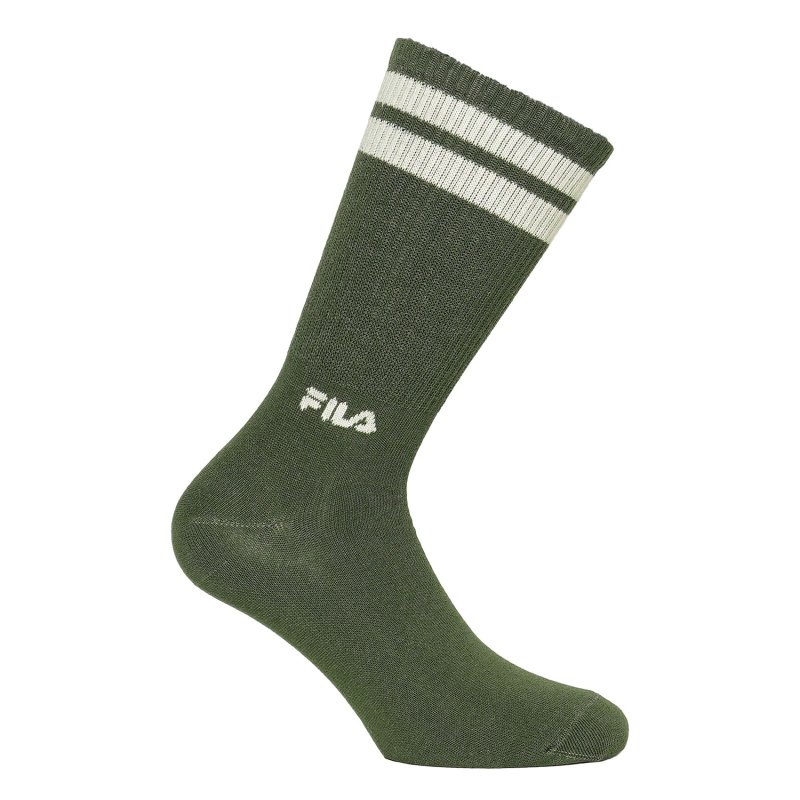 Lot de 6 Paires de Chaussettes homme Tennis Mode, Sportif Noir/Kaki/Blanc/Marron/Camel/Beige - Fila