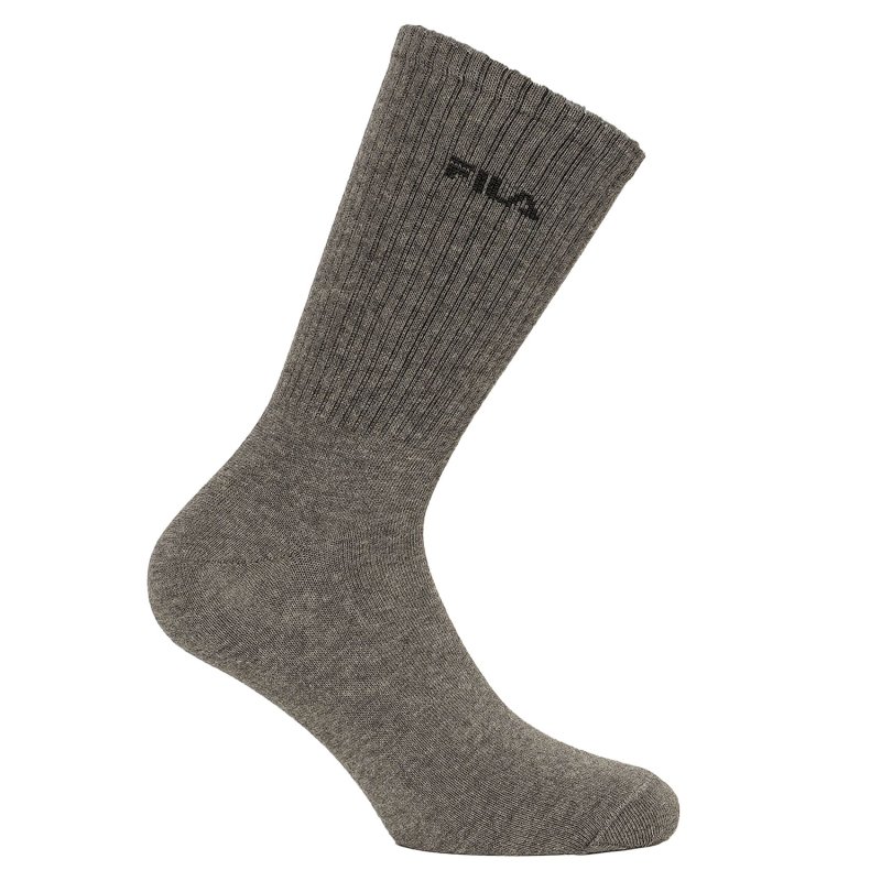 Lot de 6 Paires de Chaussettes homme Tennis Kaki/Beige/Noir - Fila