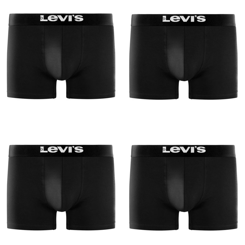 Lot de 4 Boxers Homme Coton Noir - Levis