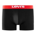 Lot de 4 Boxers Homme Coton Noir Ceinture Rouge - Levis