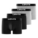 Lot de 4 Boxers Homme Coton Noir/Gris - Levis