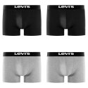 Lot de 4 Boxers Homme Coton Noir/Gris - Levis