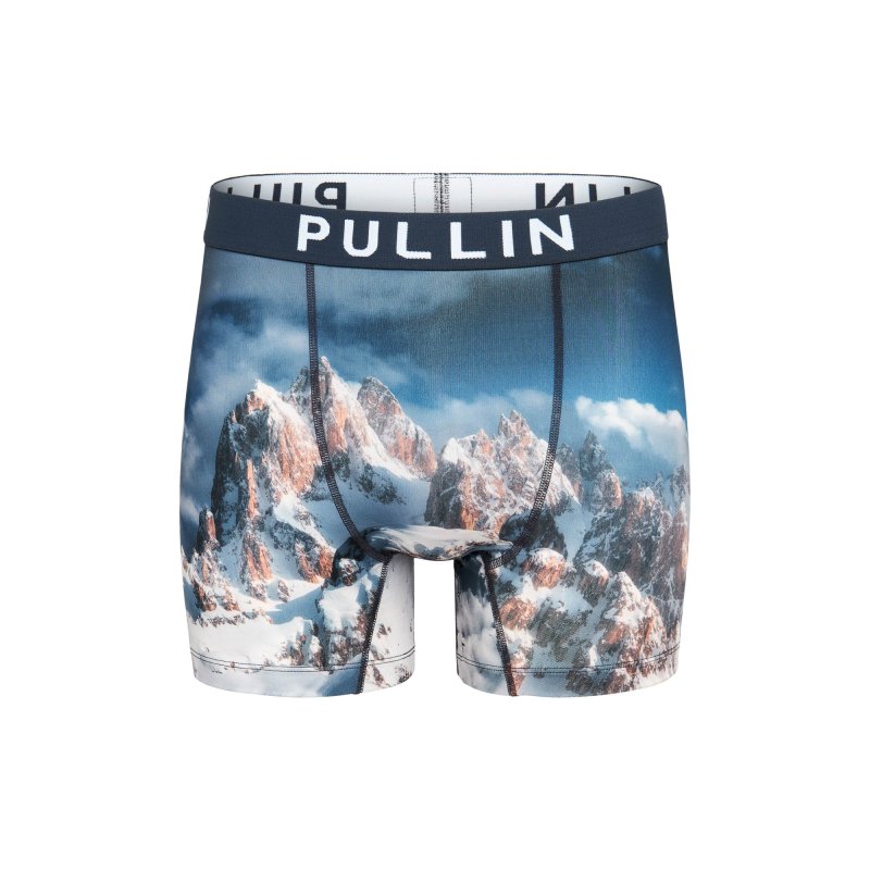 Boxer homme Polyester Bleu/Blanc Imprimé - Pull In