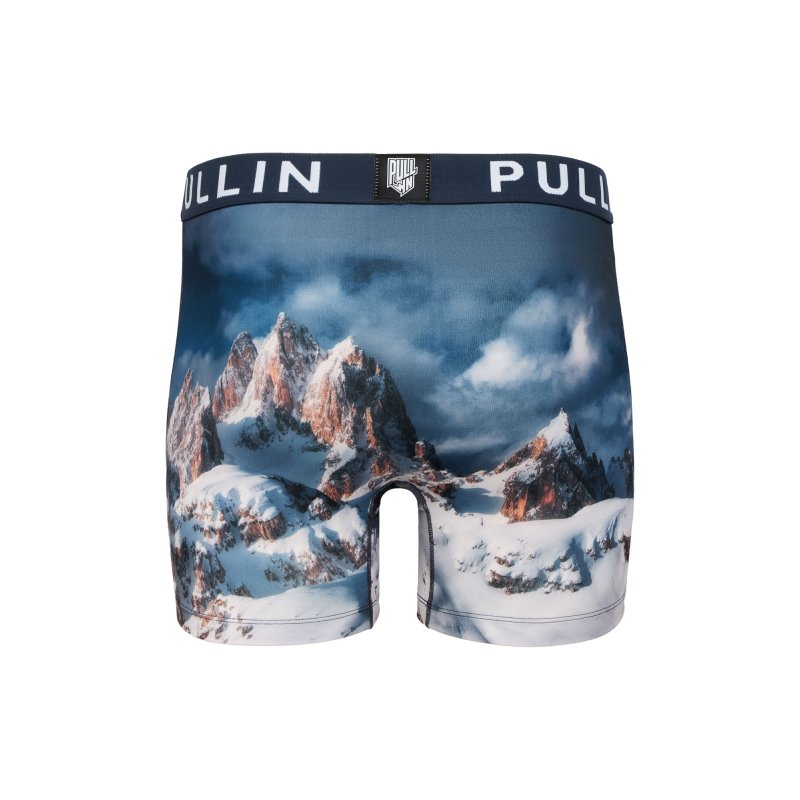 Boxer homme Polyester Bleu/Blanc Imprimé - Pull In