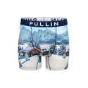 Boxer homme Polyester Bleu/Blanc Imprimé - Pull In