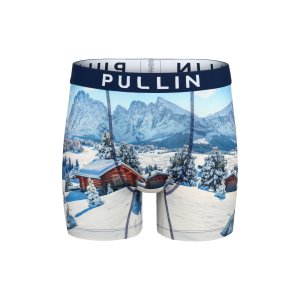 Boxer homme Polyester Bleu/Blanc Imprimé - Pull In