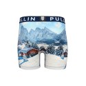 Boxer homme Polyester Bleu/Blanc Imprimé - Pull In
