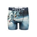 Boxer homme Polyester Blanc/Blanc Imprimé - Pull In