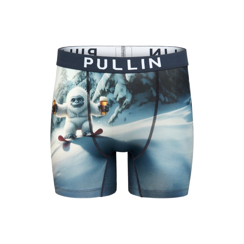 Boxer homme Polyester Blanc/Blanc Imprimé - Pull In