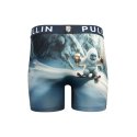 Boxer homme Polyester Blanc/Blanc Imprimé - Pull In