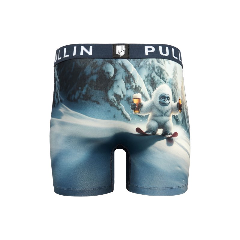 Boxer homme Polyester Blanc/Blanc Imprimé - Pull In