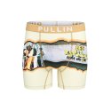 Boxer homme Polyester Jaune/Orange/Noir Imprimé - Pull In