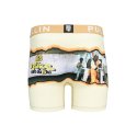 Boxer homme Polyester Jaune/Orange/Noir Imprimé - Pull In