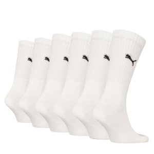 Lot de 6 Paires de Chaussettes Tennis homme Blanc - Puma