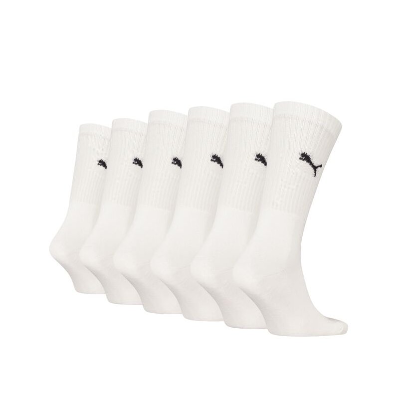 Lot de 6 Paires de Chaussettes Tennis homme Blanc - Puma