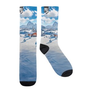 Paire de Chaussettes homme Ville Fantaisie Bleu/Blanc Imprimé - Pull In Paire de Chaussettes homme Ville Fantaisie Bleu/Blanc Imprimé - Pull In