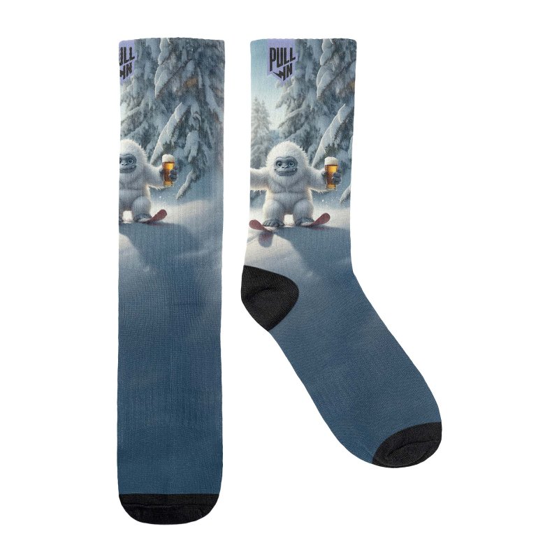 Paire de Chaussettes homme Ville Fantaisie Bleu/Blanc Imprimé - Pull In