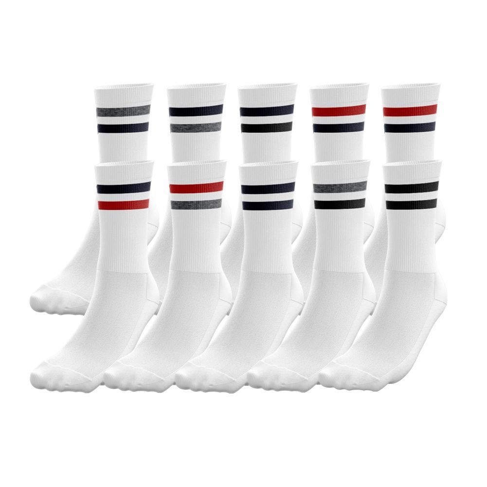 Lot De 12 Paires Chaussettes Homme Coton, Mi-courtes, Noir/blanc/gris, Tailles 40-46