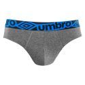 Lot de 3 Slips homme Coton Bleu Uni - Umbro