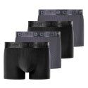 Lot de 4 Boxers homme Polyamide Noir/Gris Uni - Pierre Cardin