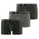 Lot de 3 Boxers homme Coton Noir/Gris Imprimé - Pierre Cardin
