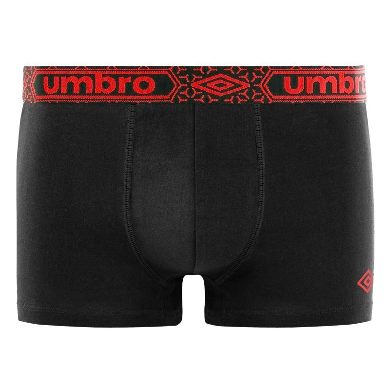 Lot de 4 Boxers homme Coton Noir Uni - Umbro
