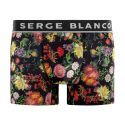 Lot de 3 Boxers homme Polyester Noir/Rouge/Jaune/Vert/Violet Imprimé - Serge Blanco