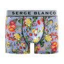 Lot de 3 Boxers homme Polyester Noir/Rouge/Jaune/Vert/Violet Imprimé - Serge Blanco