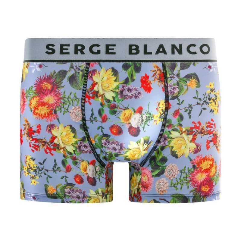 Lot de 3 Boxers homme Polyester Noir/Rouge/Jaune/Vert/Violet Imprimé - Serge Blanco