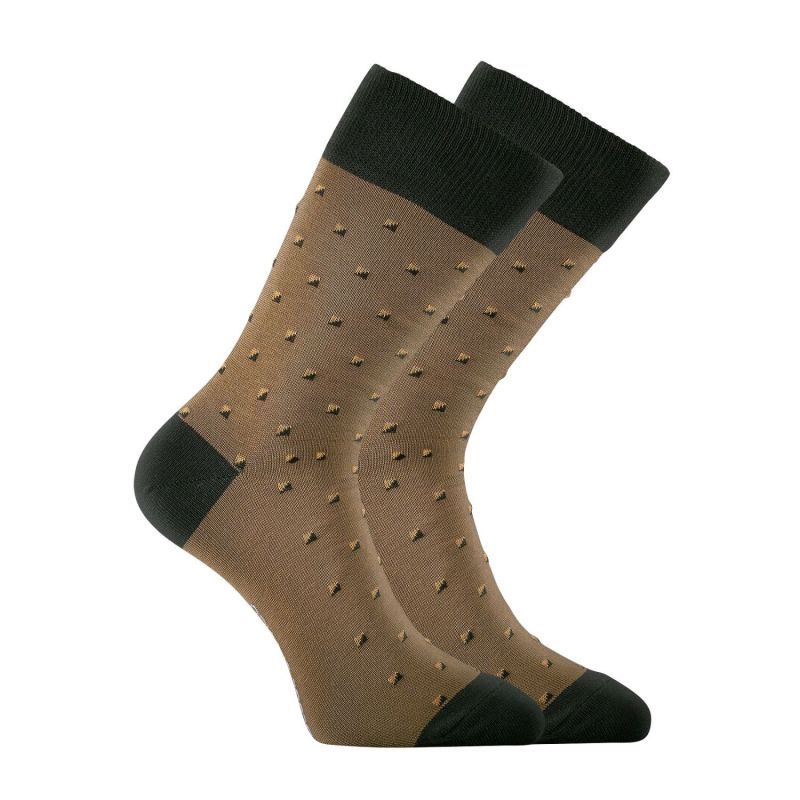 Lot de 6 Paires de Chaussettes homme Ville Casual, Mode Gris/Blanc/Noir/Jaune Imprimé - Serge Blanco