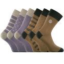 Lot de 6 Paires de Chaussettes homme Ville Casual, Mode Gris/Blanc/Noir/Jaune Imprimé - Serge Blanco