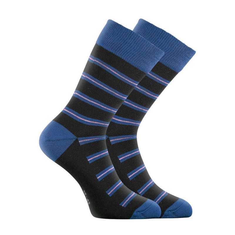 Lot de 6 Paires de Chaussettes homme Ville Casual, Mode Bleu/Bleu Marine/Rose/Rouge Imprimé - Serge Blanco