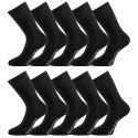 Lot de 10 Paires de Chaussettes homme Ville Mode Noir Uni - Serge Blanco