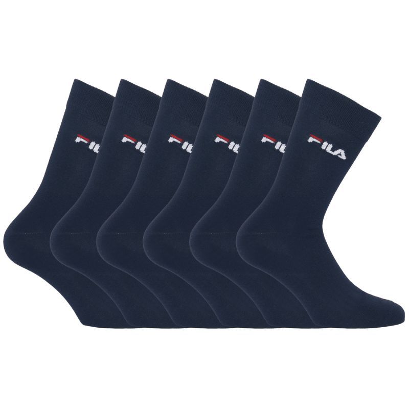Lot de 6 Paires de Chaussettes homme Ville Bleu Marine Uni - Fila