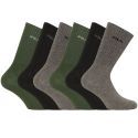 Lot de 6 Paires de Chaussettes homme Tennis Kaki/Beige/Noir - Fila