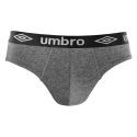 Lot de 5 Slips homme Coton Noir Uni - Umbro