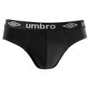 Lot de 5 Slips homme Coton Noir Uni - Umbro
