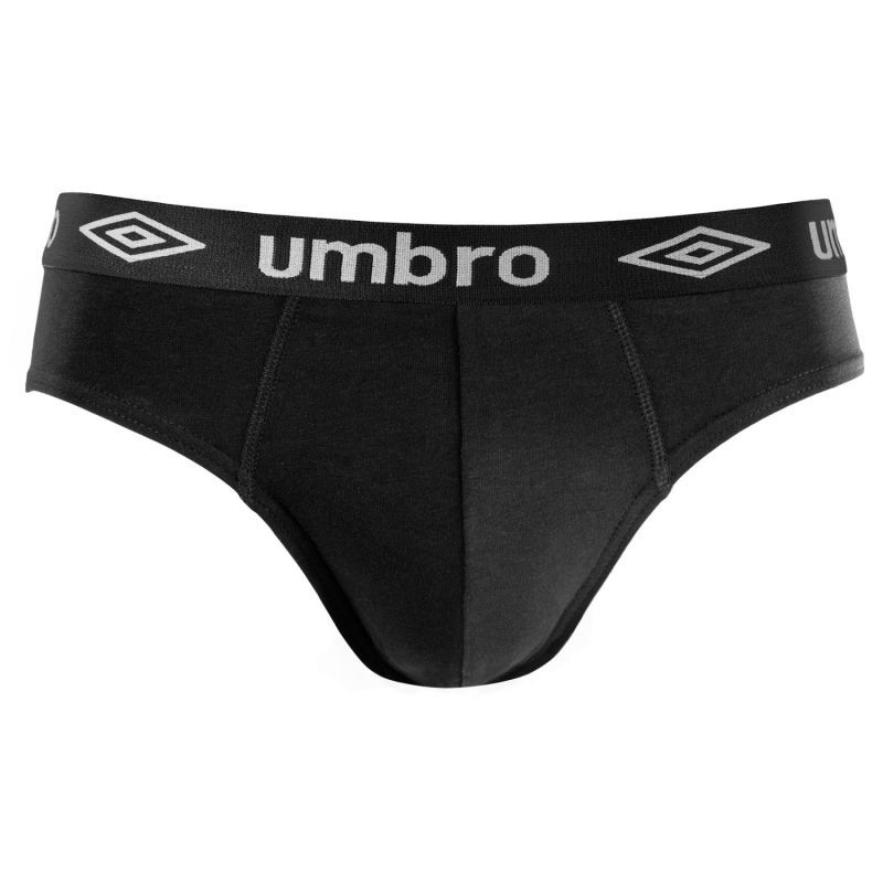 Lot de 5 Slips homme Coton Noir Uni - Umbro