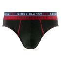 Lot de 4 Slips homme Coton Noir Uni - Serge Blanco