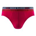 Lot de 4 Slips homme Coton Rouge Uni - Serge Blanco