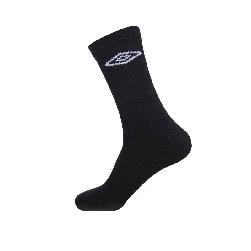 Lot de 20 Paires de Chaussettes homme Tennis Sportif Noir/Blanc Uni - Umbro