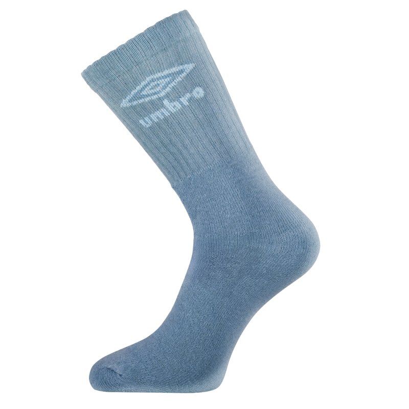 Lot de 6 Paires de Chaussettes homme Tennis Mode, Sportif Jaune pâle/Bleu clair/Mauve/Vert/Orange/Rose clair Uni - Umbro